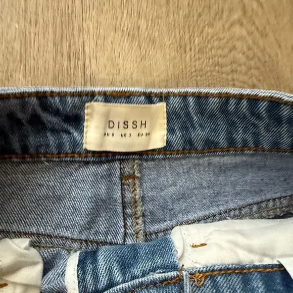 dissh lennon vintage denim blue long cotton high waist maxi skirt size 2 - Picture 8 of 12